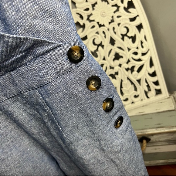 Boden Dorothea Linen Jumpsuit, Blue Chambray, Size 6 US (Size 10 UK) - Picture 6 of 13